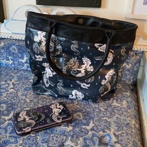 Fluff Dark Mermaid Tote and wallet